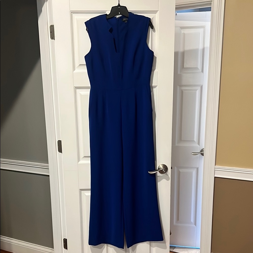 Elegant Blue Sleeveless Jumpsuit